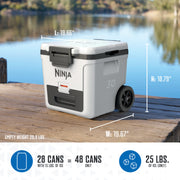 Ninja FrostVault™ 30qt Wheeled Cooler with Cold Dry Zone in Plum